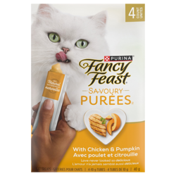 Fancy Feastᴹᴰ Savoury Purées🅪 au poulet et à la citrouille, 4 x 10 g