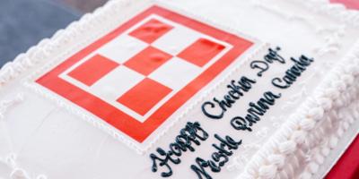 cake with writing on it