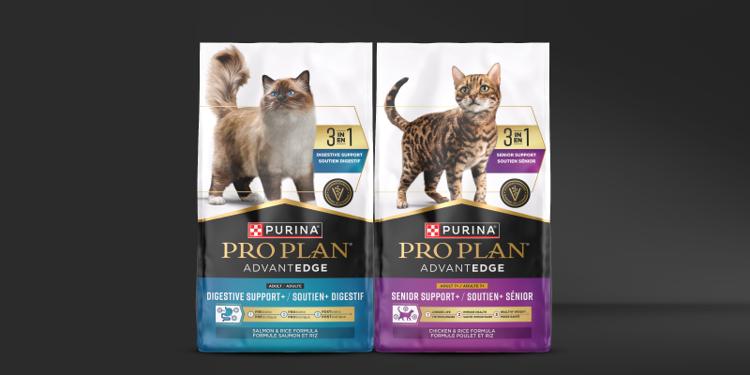 Pro Plan AdvantEDGE Digestive Support+ and Senior Support+ dry cat food formulas