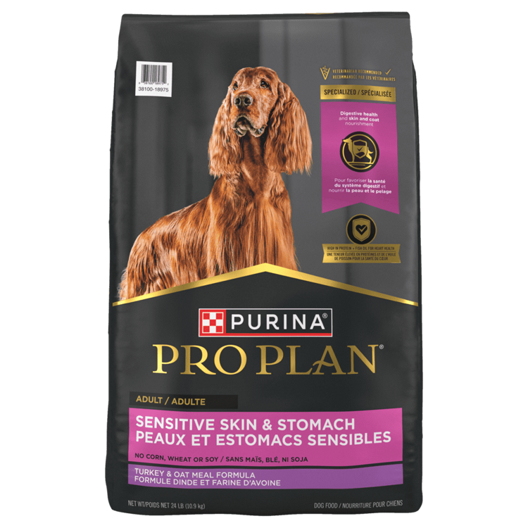 Pro Planᴹᴰ Peaux et Estomacs Sensibles Formule Dinde et Farine d'Avoine Nourriture pour Chiens Adulte