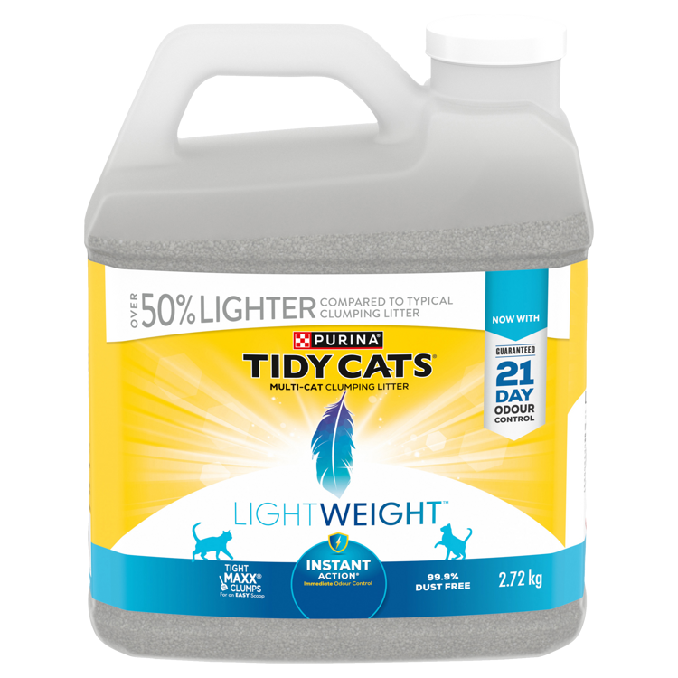Tidy Catsᴹᴰ Poids Plumeᴹᴰ Action Instantanée🅪 Litière Agglomérante Multichat