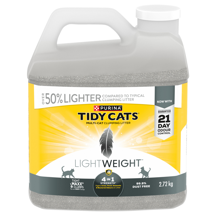 Tidy Catsᴹᴰ Poids Plume Puissance 4 en 1ᴹᴰ Litière Agglomérante Multichat