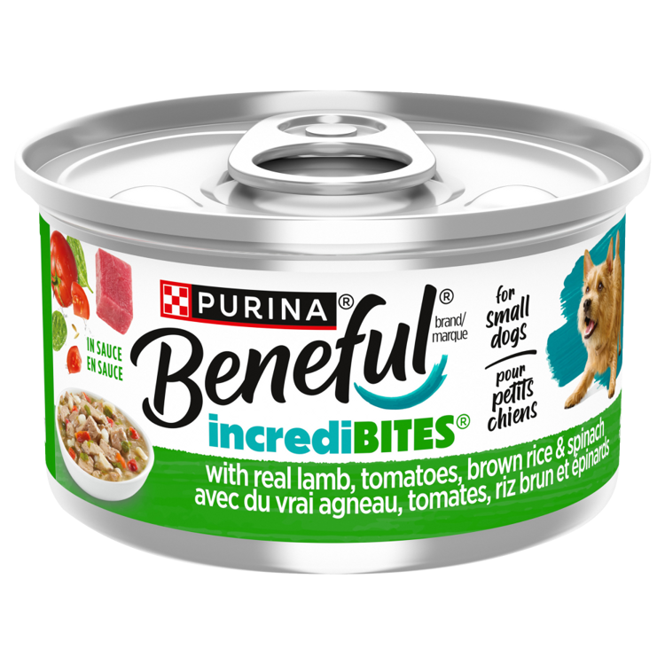 Benefulᴹᴰ IncrediBitesᴹᴰ en Sauce avec du Vrai Agneau Nourriture pour Chiens