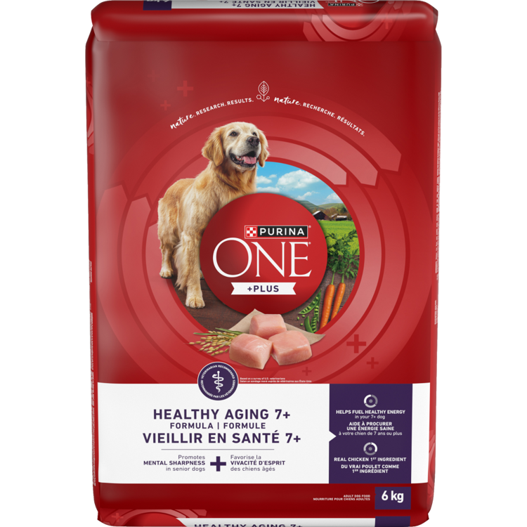 Purinaᴹᴰ ONEᴹᴰ +Plus Formule Vieillir en Santé 7+ Nourriture pour Chiens Adultes