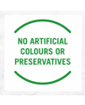 No artificial colours or preservatives