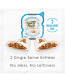 2 single serve entrees. No mess, no leftovers