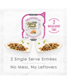 2 single serve entrees. No mess, no leftovers