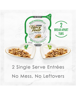 2 single serve entrees. No mess, no leftovers