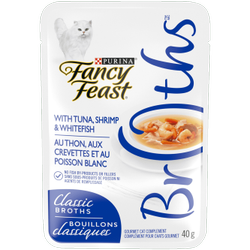 Fancy Feast® Classic Broths with Tuna, Shrimp & Whitefish Cat Food Complement