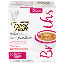 Fancy Feastᴹᴰ Bouillons Collection Bisque de Fruits de Mer Complément pour Chats Gourmet