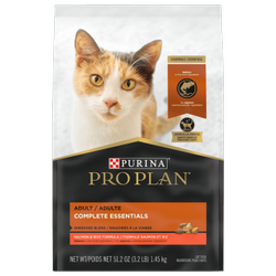 Pro Planᴹᴰ Adulte Complete Essentials Bouchées à la Viande Formule Saumon et Riz Nourriture Sèche pour Chats