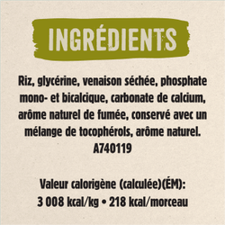Prime Bones🅪 Gâteries en Forme d’Os pour Chiens avec Venaison Sauvage