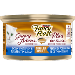 Fancy Feast🅫 Plats en Sauce🅪 Festin de Poisson Blanc et de Thon en Sauce Nourriture pour Chats Gourmet