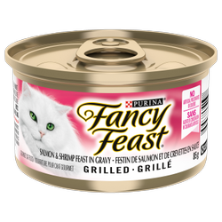Fancy Feastᴹᴰ Grillé Festin de Saumon et de Crevettes en Sauce Nourriture pour Chat Gourmet