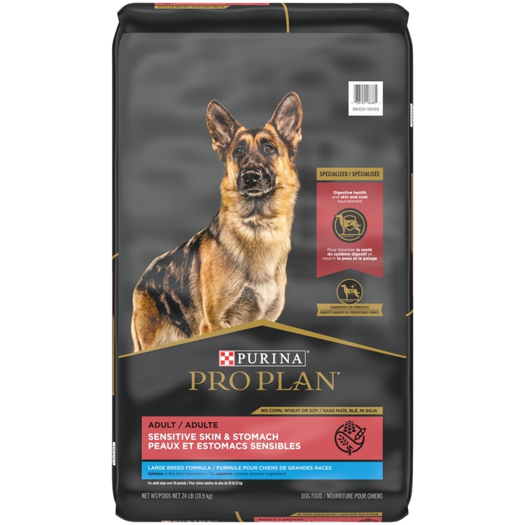 Pro Planᴹᴰ Adulte Formule pour Chiens de Grandes Races Peau et Estomacs Sensibiles Nourriture Sèche pour Chiens