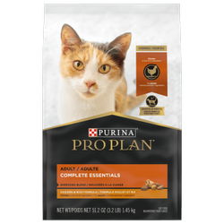 Pro Planᴹᴰ Adulte Complete Essentials Bouchées à la Viande Formule Poulet et Riz Nourriture Sèche pour Chats