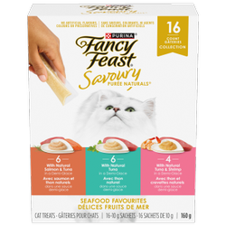 Fancy Feastᴹᴰ Savoury Purée Naturalsᴹᴰ Délices Fruits de Mer 16 Gâteries Collection