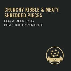 Crunchy kibble & meaty, shredded pieces