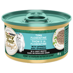 Fancy Feastᴹᴰ Medleys🅪 Thon à la Florentine avec Épinards dans un Bouillon Léger Nourriture pour Chat Gourmet