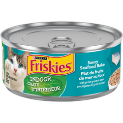 Friskies Chats d'Intérieur Plat de Fruits de Mer au Four en Sauce et Légumes du Jardin Nourriture Humide pour Chats