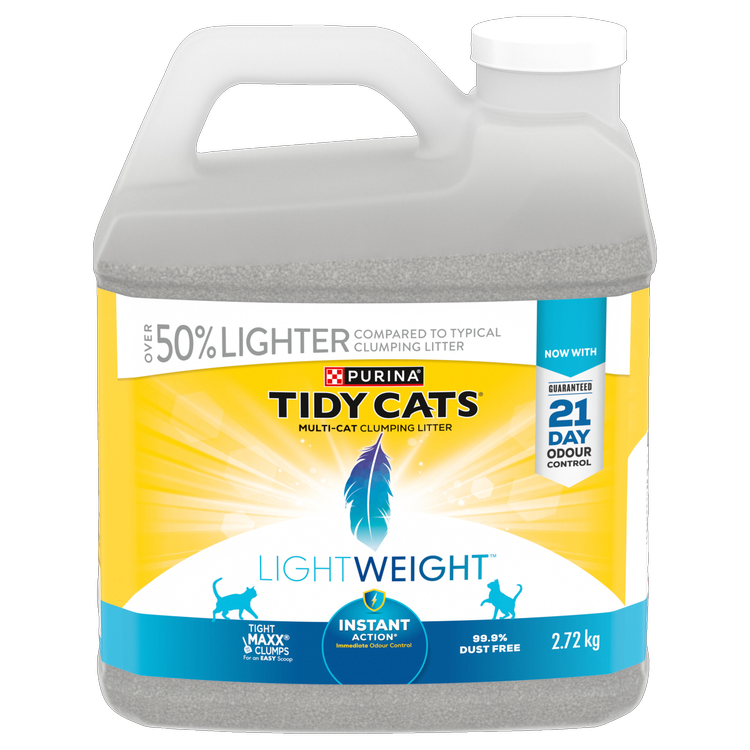 Tidy Catsᴹᴰ Poids Plumeᴹᴰ Action Instantanée🅪 Litière Agglomérante Multichat