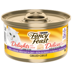 Fancy Feast® Delights with Cheddar Grilled Turkey & Cheddar Cheese Feast in Gravy Wet Cat Food