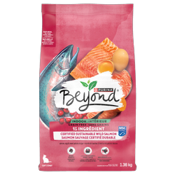 Nourriture pour chats d'intérieur Beyondᴹᴰ – Recette de saumon, d'Oeufs et de Patates Douces