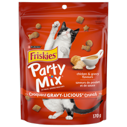 Friskies® Party Mix® Gravy-licious® Chicken & Gravy Flavours Crunch Cat Treats