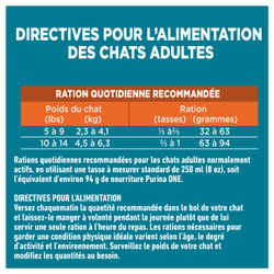Directives Pour L'alimentation des chats adultes