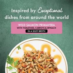 Inspired by exceptional dishes from around the world - wild salmon primavera with tomatoes, carrots, and spinach in a silky broth