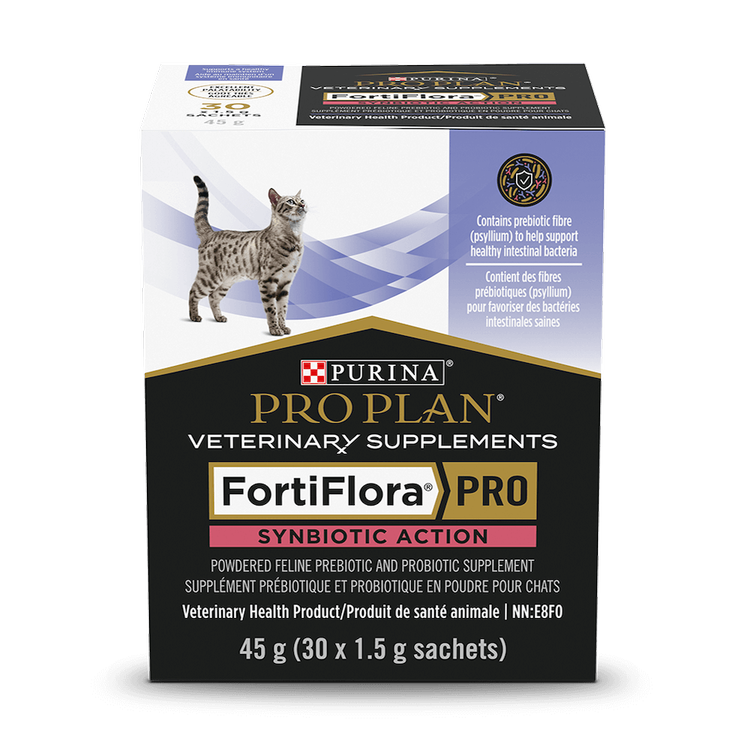Pro Plan Veterinary Supplements🅫 Supplément prébiotique et probiotique en poudre FortiFlora PRO Synbiotic Action🅫 pour chats