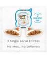 2 single serve entrees. No mess, no leftovers