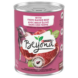 Beyondᴹᴰ Recette de Boeuf Élevé dans une Ferme et d'Épinards en Sauce Nourriture pour Chiens