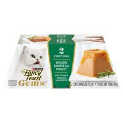 Fancy Feastᴹᴰ Gemsᴹᴰ Mousse en Pâté Au Poulet Avec Un Halo De Sauce Savoureuse Nourriture Humide pour Chats