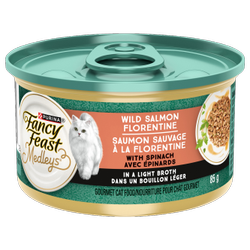 Fancy Feast® Medleys™ Wild Salmon Florentine with Spinach in a Light Broth Gourmet Cat Food
