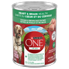 Purinaᴹᴰ ONEᴹᴰ +Plus Tendres morceaux en sauce santé du cœur et du cerveau entrée du poulet et riz brun Nourriture pour Chiens