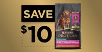 Save $10 on pro plan puppy dry food