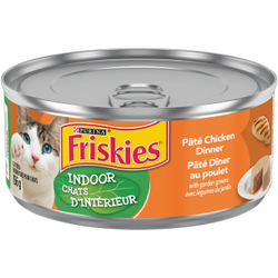 Friskies Chats d'Intérieur Pâté Dîner au Poulet avec Légumes du Jardin Nourriture Humide pour Chats