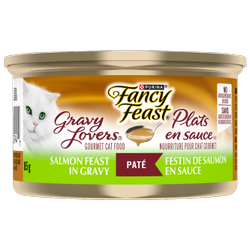 Purina® Fancy Feast® Gravy Lovers® Salmon Feast Paté In Gravy Cat Food 85g Can
