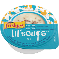 Friskies® Lil’ Soups™ With Tuna in a Velvety Chicken Broth