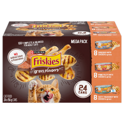Friskies® Gravy Pleasers™ Cat Food Variety Pack 24-156g Cans