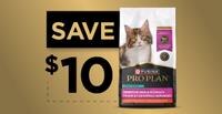 save $10 on pro plan dry kitten food