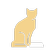 gold colour cat icon