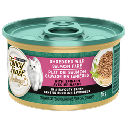 Fancy Feast® Medleys™ Shredded Wild Salmon Fare with Spinach in a Savoury Broth Wet Cat Food