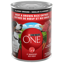 Purina ONEᴹᴰ Moulue Classique Entrée de Boeuf et Riz Brun Nourriture pour Chiens