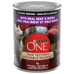 Purina ONE Véritable Instinct Moulue Classique avec Vrai Boeuf et Vrai Bison Nourriture pour Chiens
