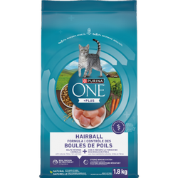 Purinaᴹᴰ ONEᴹᴰ +Plus Contrôle des Boules de Poils Nourriture pour Chats Adultes