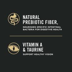 Natural prebiotic fiber, vitamin A & taurine