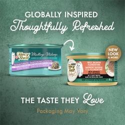 Globally inspired, thoughtfully refreshed - new look Fancy Feast Medleys cans