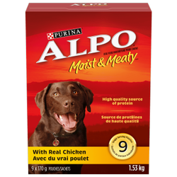 ALPO® Moist & Meaty™ with Real Chicken Semi-Moist Dog Food